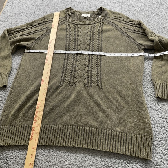 Umgee USA SweaterS Womens M Olive green Pullover Fishermen Chucky Knit Grandma - Picture 8 of 12